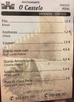 Restaurante O Castelo menu