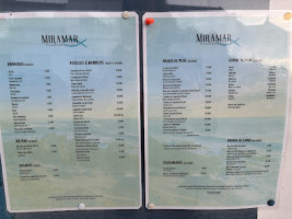 Miramar menu