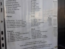 Jomano-restaurante Snack-bar Lda menu