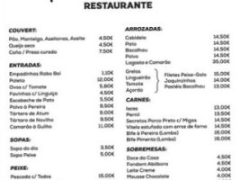 O Pereira menu