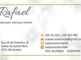 O Rafael menu