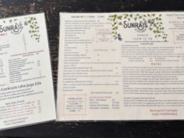 Sunrays Kitchen menu