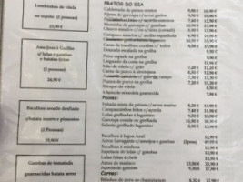 Lagoa Azul menu