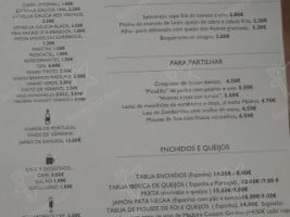 Taberna La Popular menu