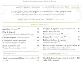 Cantina De Ventozelo menu