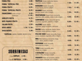 Pizzariahamburgueriadopateo menu