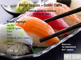 Porto Seguro menu