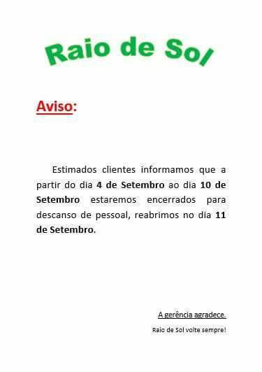 Raio De Sol Carte
