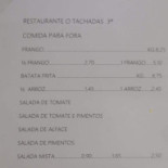 Tachadas Cardápio