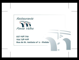 Ponte Velha menu