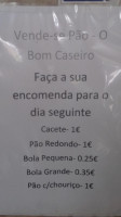 Café Calhambeque menu