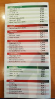 Pizzaria Geanni menu