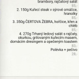 Penzion Pluto Cardápio