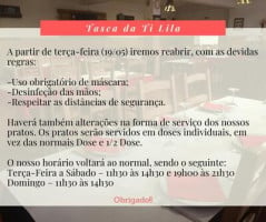 O Infante menu