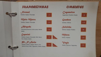 Pé N'areia menu