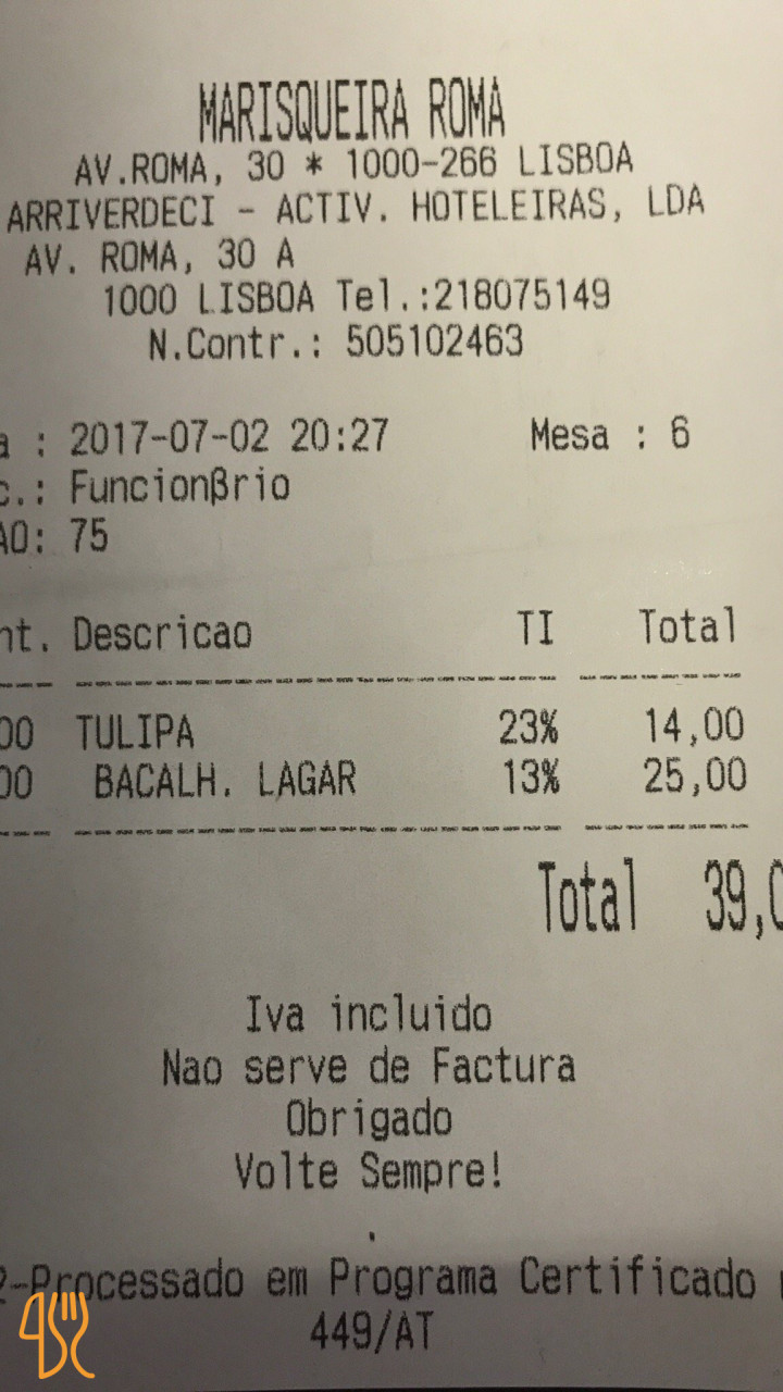 Marisqueria Roma Carte