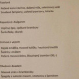 Restaurace U Hastrmana Cardápio