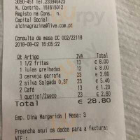Casa Das Enguias e Marquinhas menu