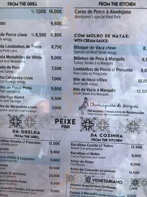 Churrasqueira do Marquês- Restaurante Speisekarte