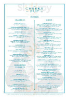 The Cheeky Pup menu