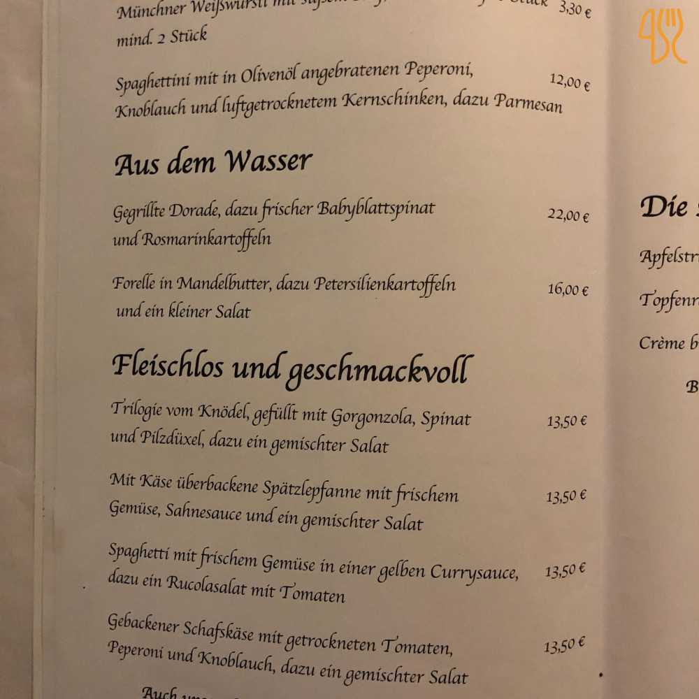 Honorato Telheiras Speisekarte