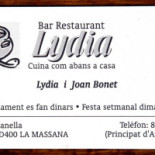 Lydia Cardápio